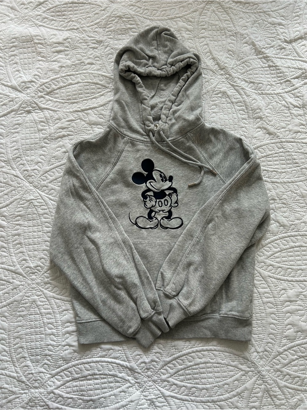 H&M Mickey Mouse Disney Light Gray Hooded Sweatshirt
